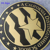 Customized Logo Aluminum Brushed Gold Brass Blank Plaque Metal Nameplates