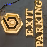 Customized 3d Logo Stainless Steel Metal Numbers Gold Store Letters Decoration 3D Metal logo Business Wall Sign Brand Shop