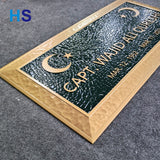 Customized Logo Aluminum Brushed Gold Brass Blank Plaque Metal Nameplates