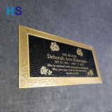 Customized Logo Aluminum Brushed Gold Brass Blank Plaque Metal Nameplates