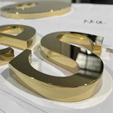 Customized 3d Logo Stainless Steel Metal Numbers Gold Store Letters Decoration 3D Metal logo Business Wall Sign Brand Shop