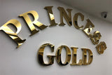 Customized 3d Logo Stainless Steel Metal Numbers Gold Store Letters Decoration 3D Metal logo Business Wall Sign Brand Shop