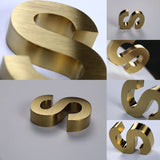 Customized 3d Logo Stainless Steel Metal Numbers Gold Store Letters Decoration 3D Metal logo Business Wall Sign Brand Shop