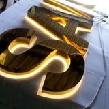 Stainless Steel Backlit Sign Backlit Letters Sign and Reverse Channel Letters Signs