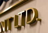 Customized 3d Logo Stainless Steel Metal Numbers Gold Store Letters Decoration 3D Metal logo Business Wall Sign Brand Shop