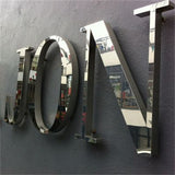 Customized 3d Logo Stainless Steel Metal Numbers Gold Store Letters Decoration 3D Metal logo Business Wall Sign Brand Shop